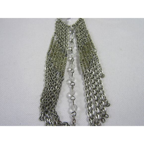 Multi Color Tear Drop Twisted Glass Tassel Pendant VTG 7.5" Sparkle Retro Artsy - Picture 3 of 7